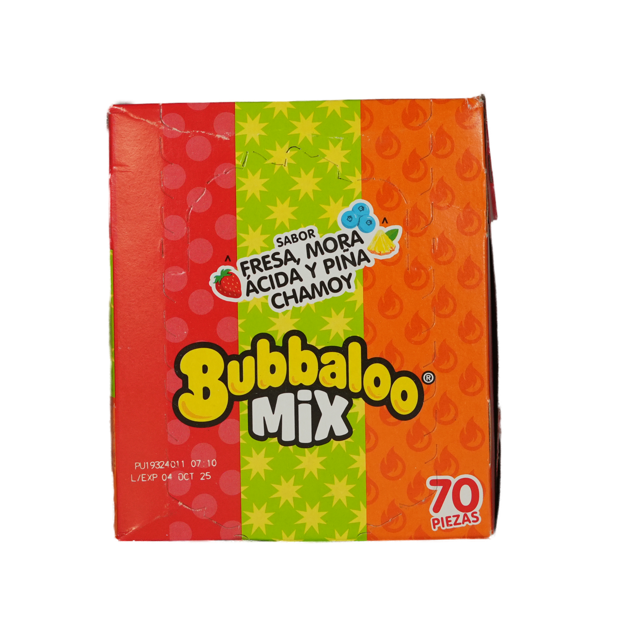 Chicle Bubbaloo - Caja de 70 Piezas de 5,1 g c/u - Mix de Sabores