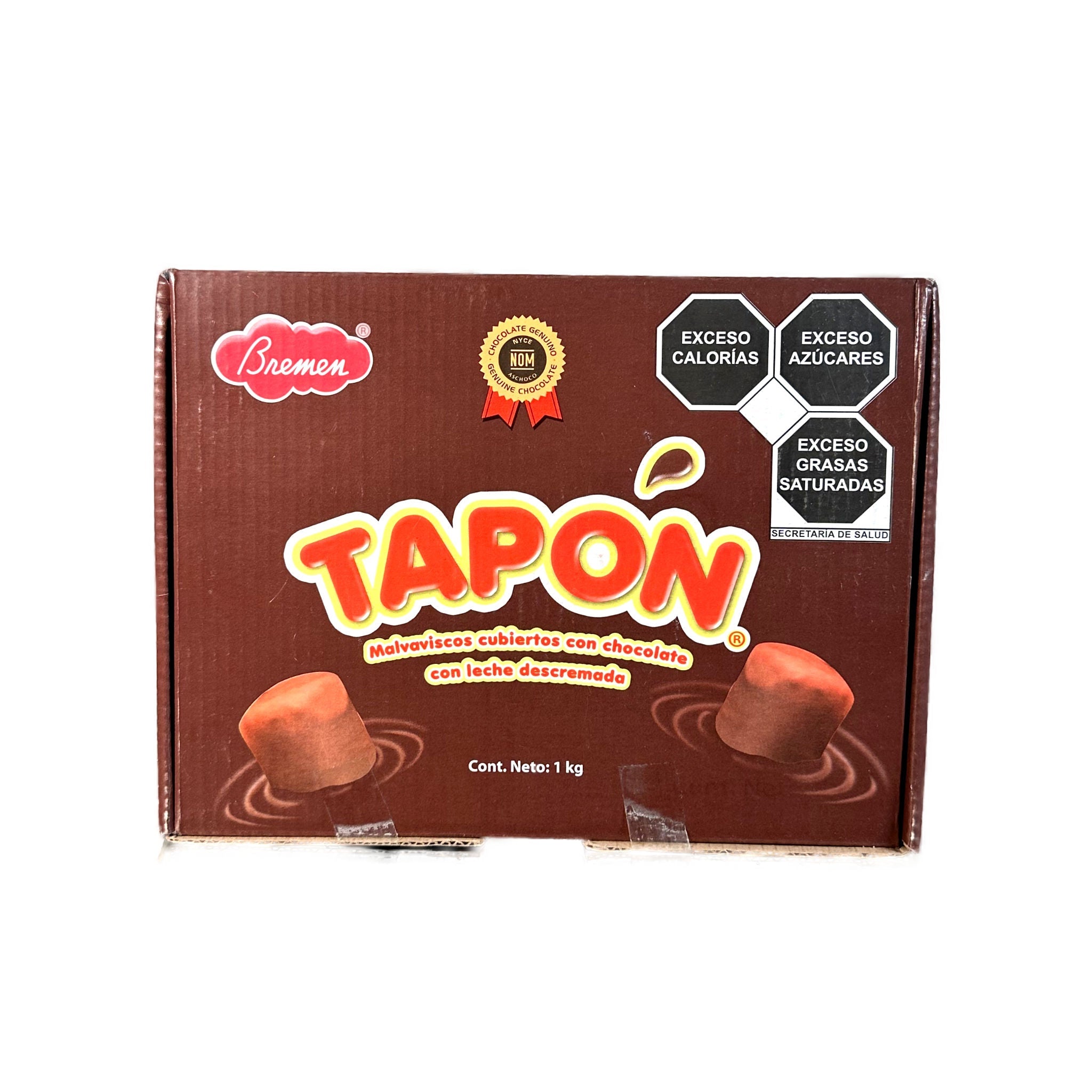 Malvaviscos Tapón Mini cubiertos con chocolate - Bremen - Caja de 1kg con 500 piezas