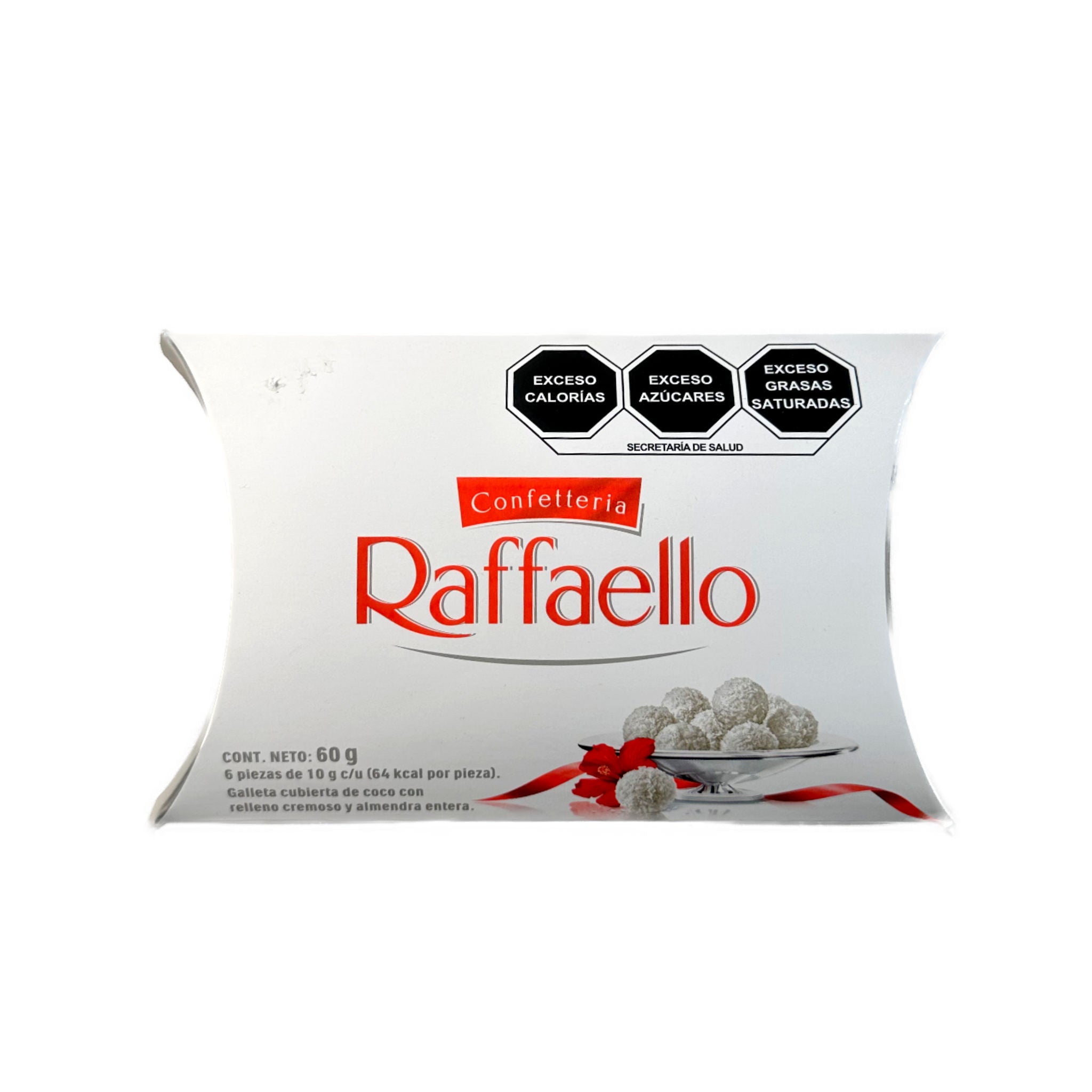Chocolate Rafaello Relleno y Cubierto de Coco - Ferrero - Caja de 6 piezas de 10g c/u