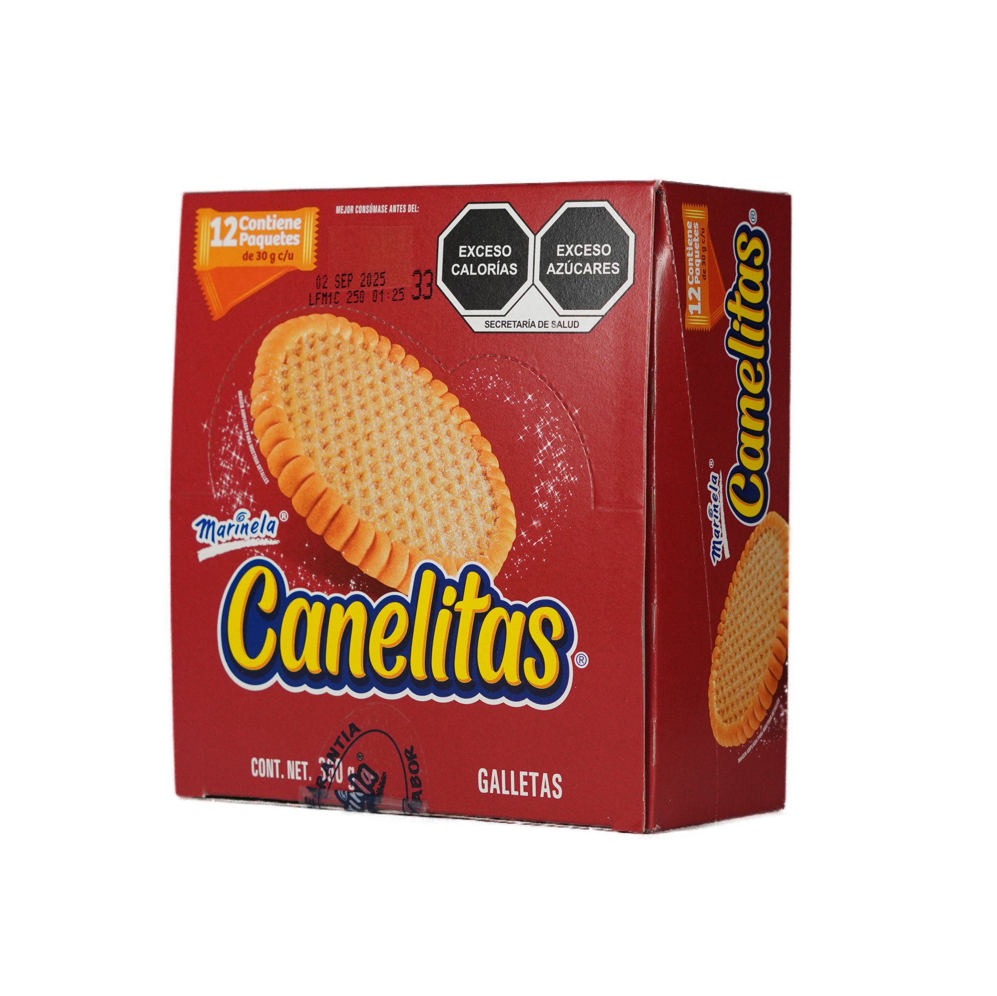 Galletas Canelitas Marinela - Caja de 12 paquetes de 30 g c/u