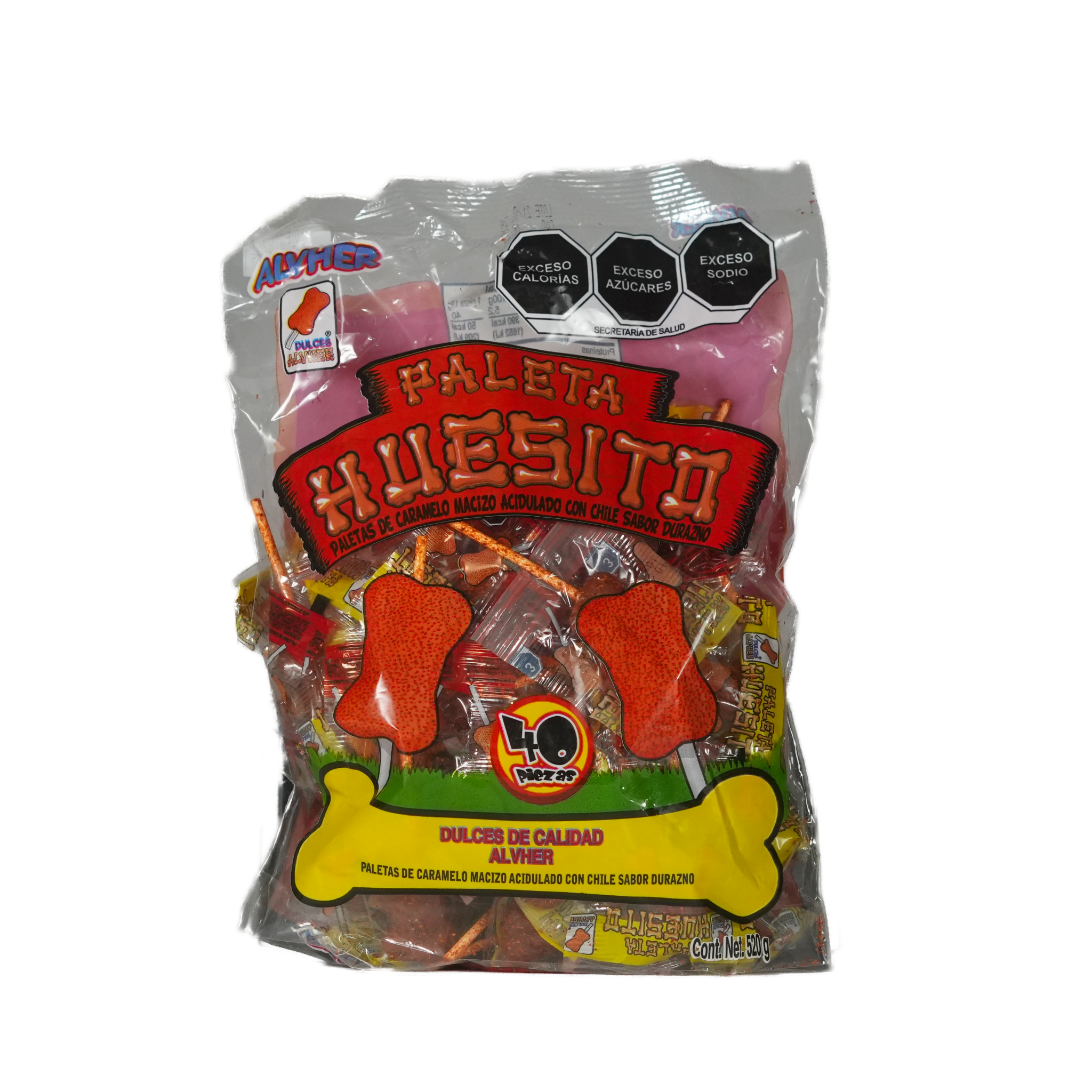 Paleta Huesito - Alvher - Bolsa de 40 Piezas