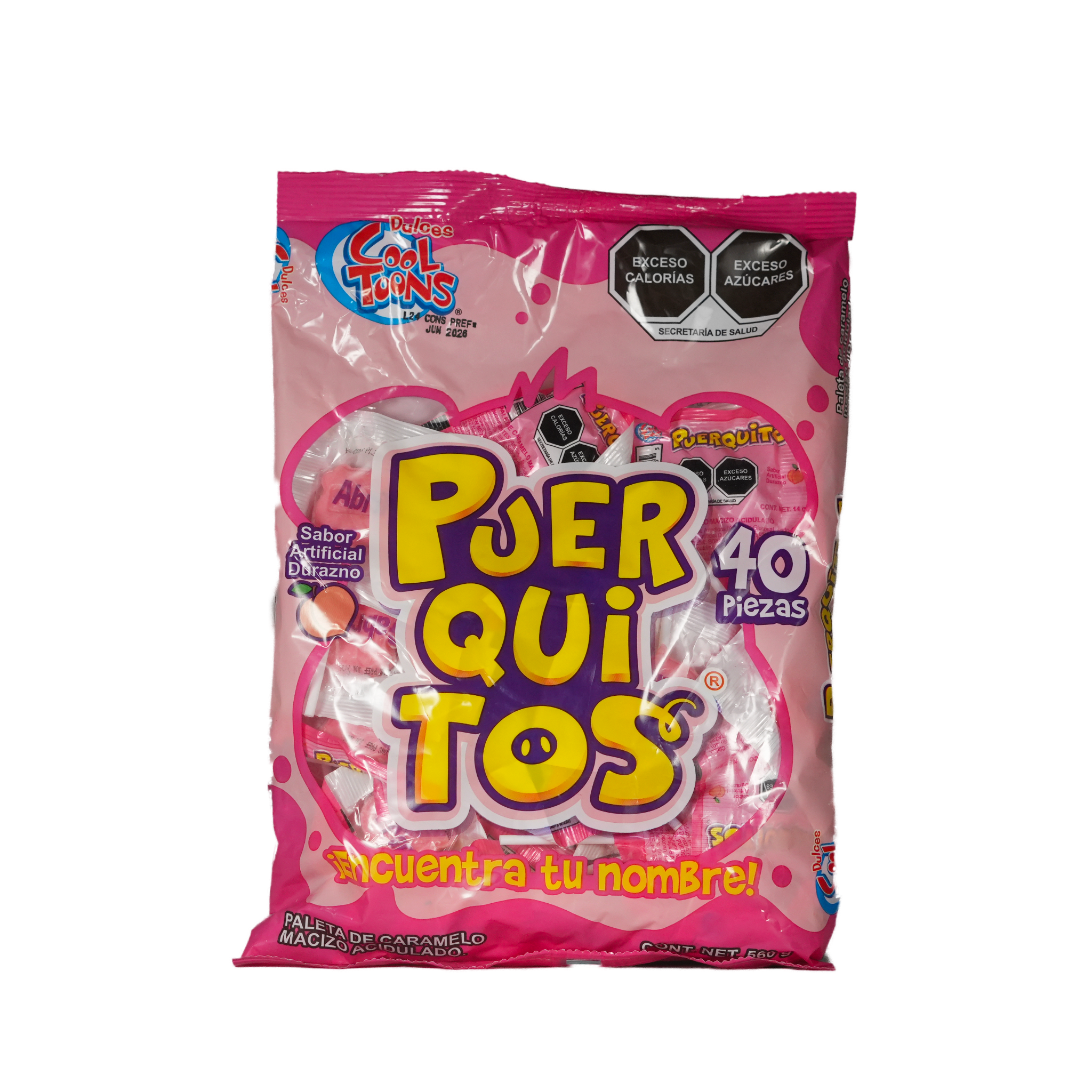 Paleta Puerquitos - Dulces Cool Toons - Bolsa de 40 Piezas