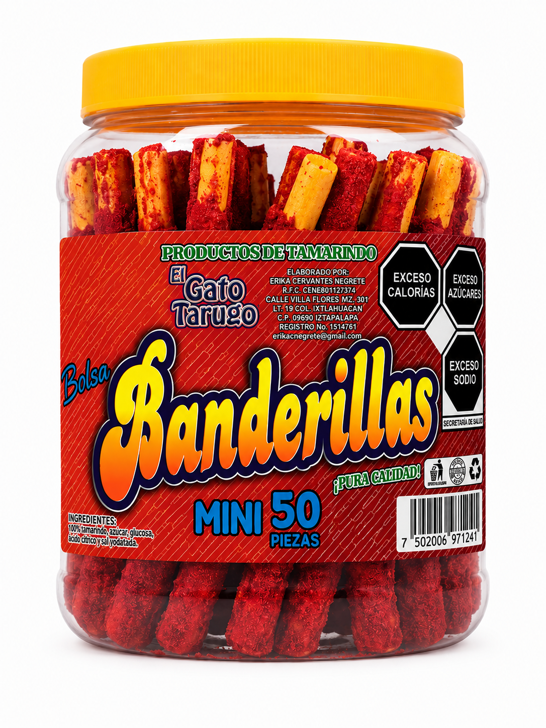 Banderilla de Chile en Bote con 50 piezas
