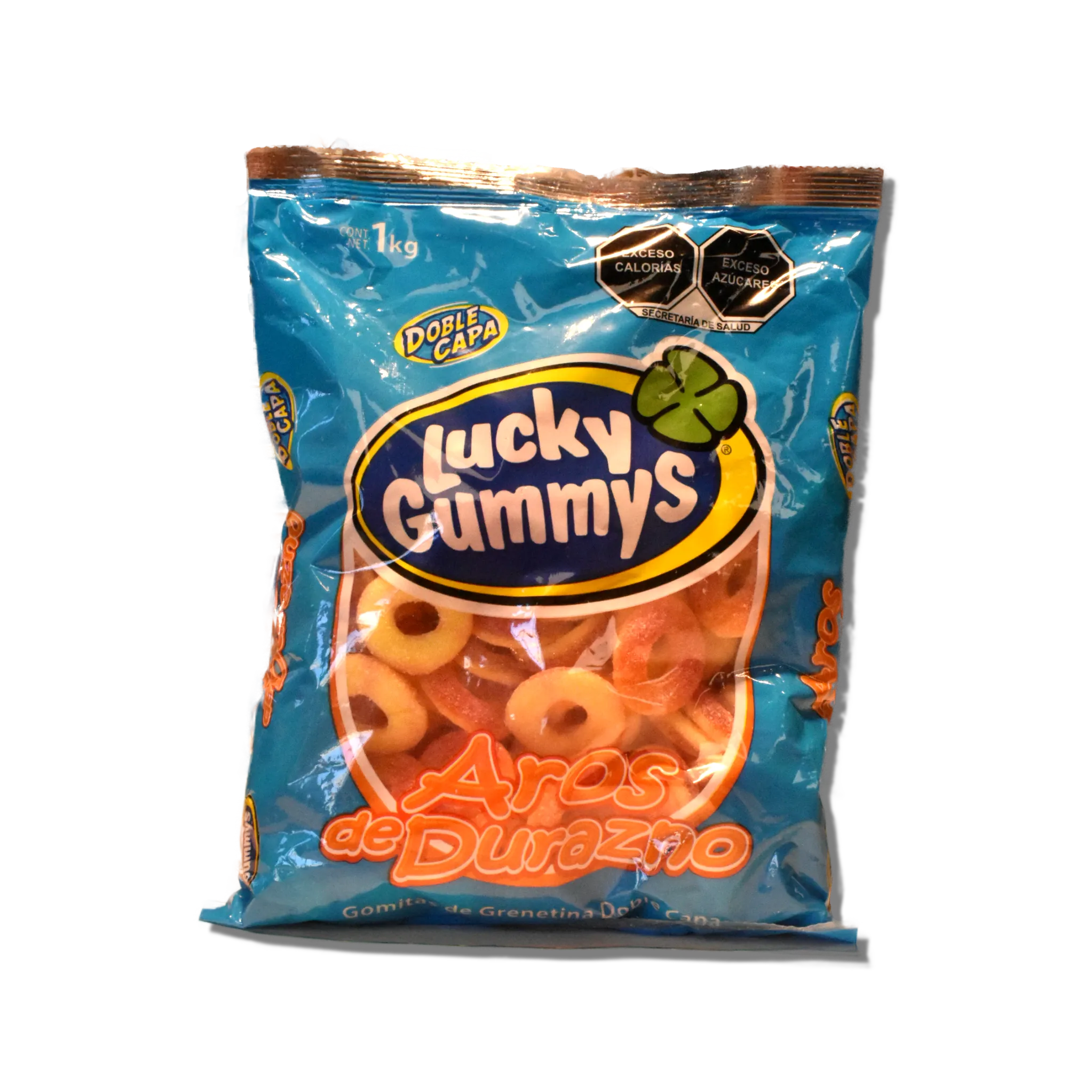 Aros de Durazno Lucky Gummys 1 kg Gomitas Dulces