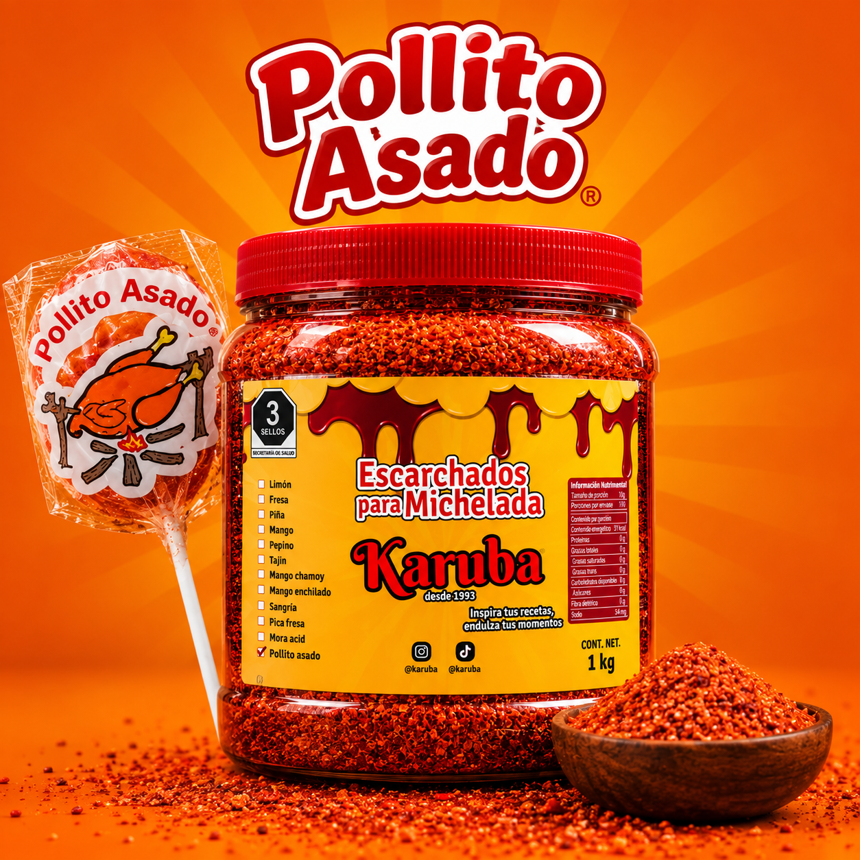 Chamoy P/Michelada Paleta Pollito Asado