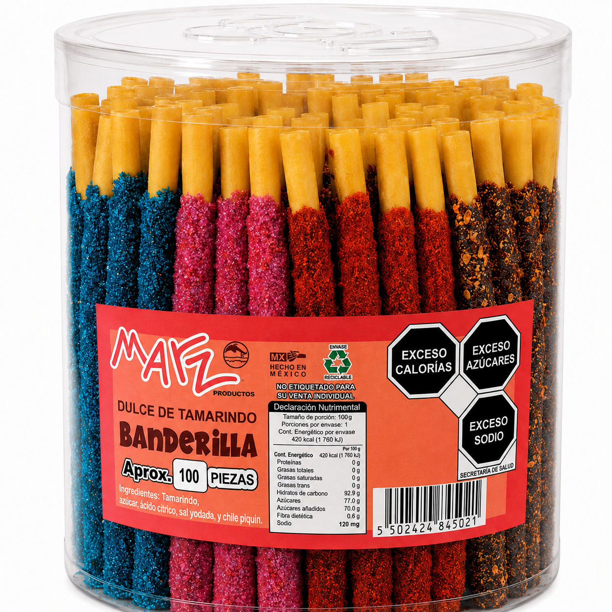 Banderillas Surtidas (mora y chile) - 50 Piezas - Dulces Enchilados para Venta