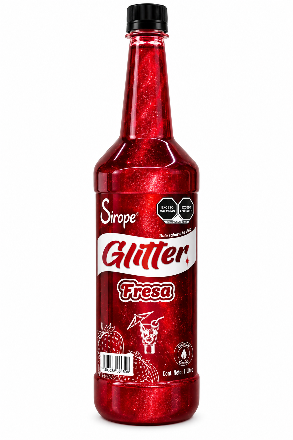 Sirope Glitter 1L – Jarabe con Brillo para Coctelería y Bebidas Creativas