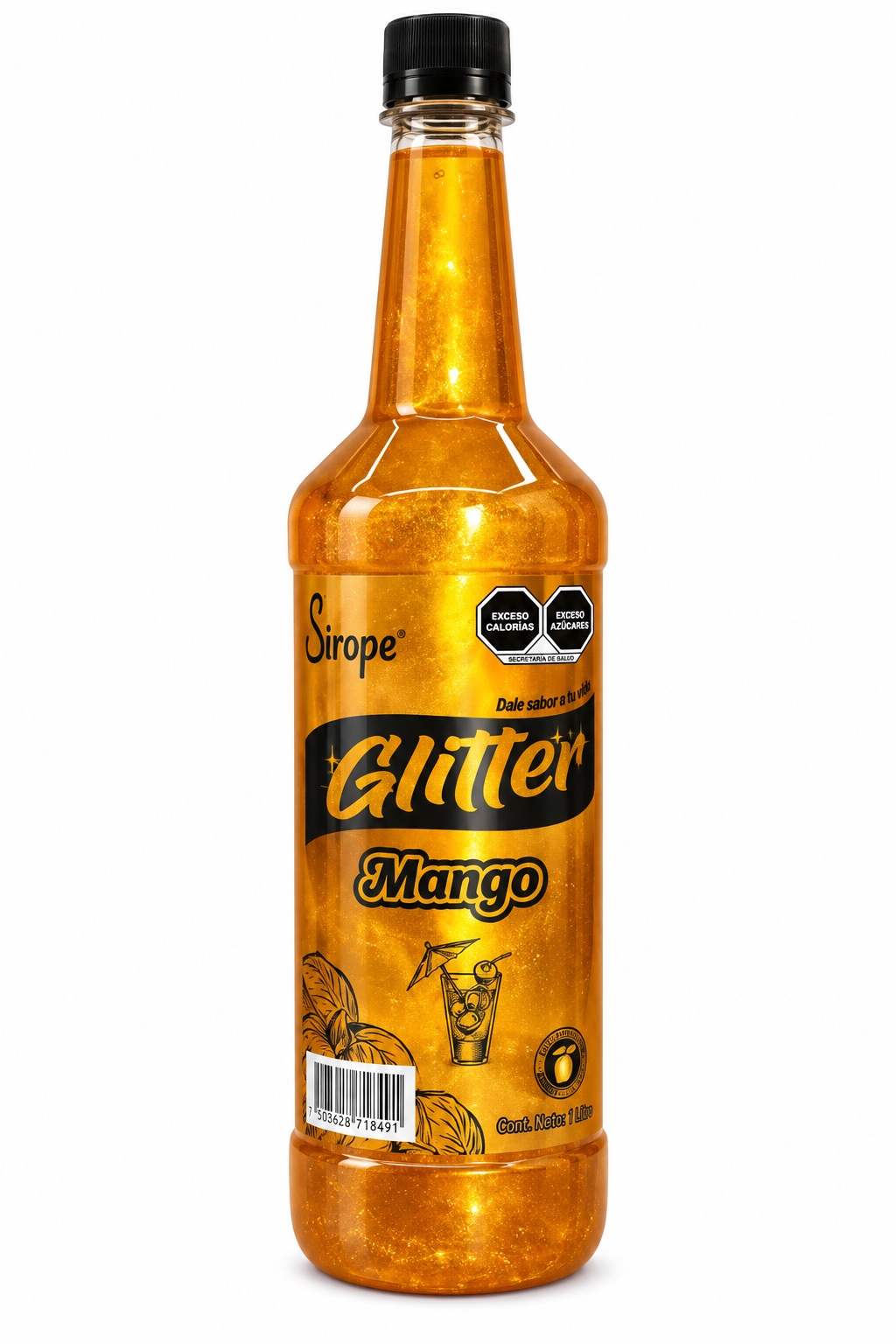 Sirope Glitter 1L – Jarabe con Brillo para Coctelería y Bebidas Creativas