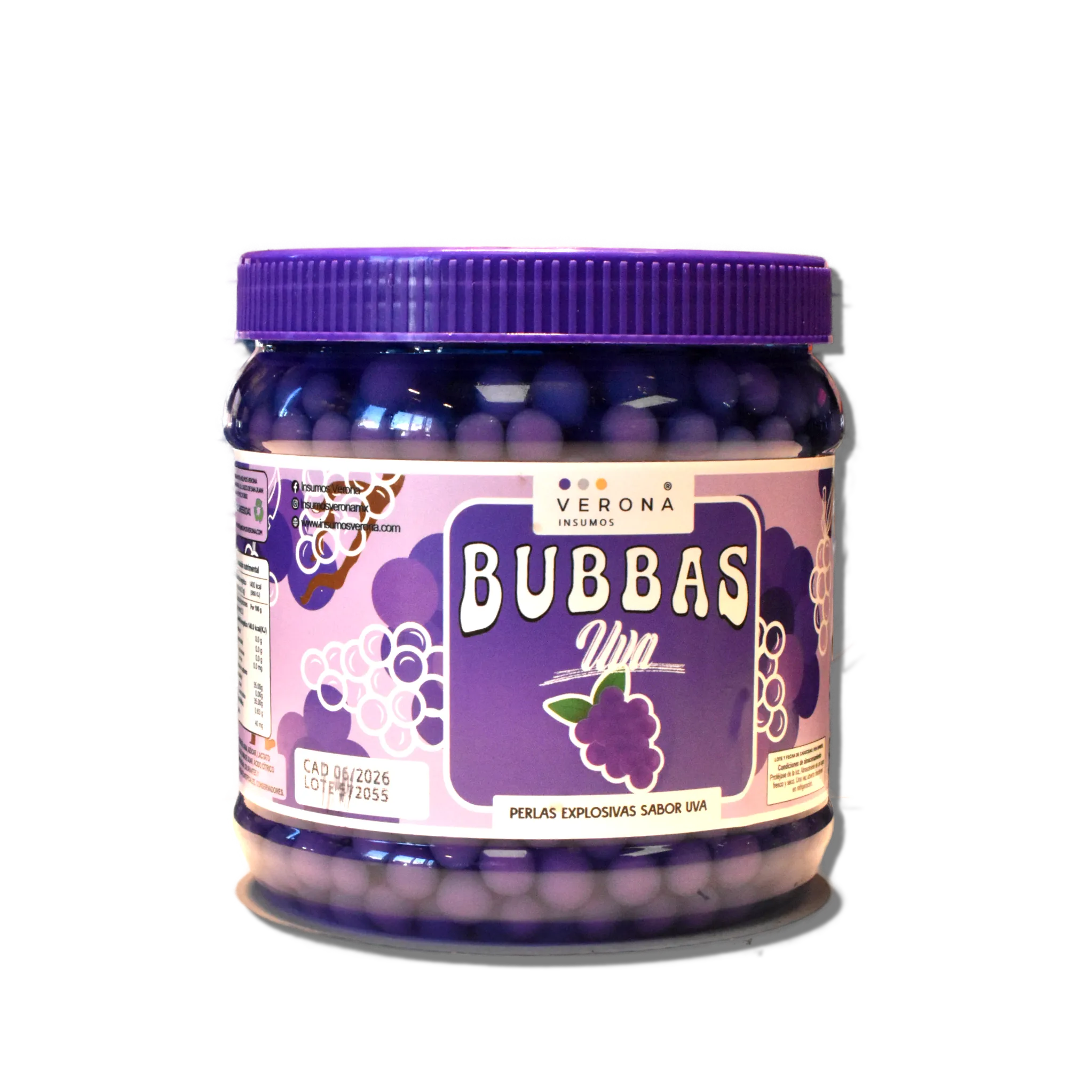 Bubbas Perlas Explosivas - Verona Insumos - Variedad de Sabores - Bote de 1 kg - Dulcería Karuba