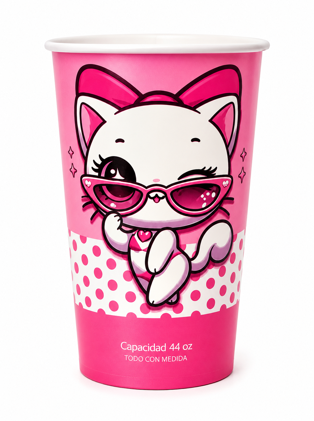 Vaso Cervecero Kitty 44oz para Bebidas y Micheladas