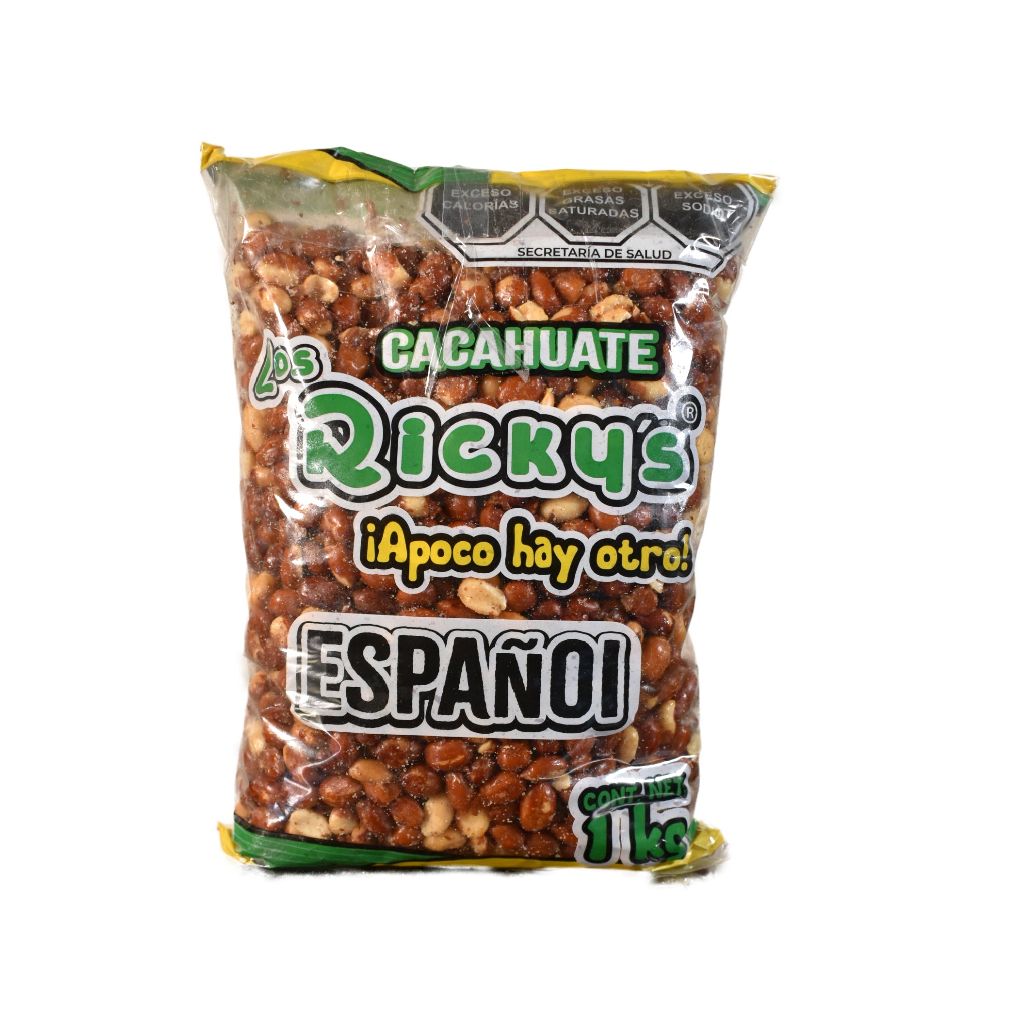 Cacahuate Español Los Rickys bolsa 1 kg – botana crujiente salada