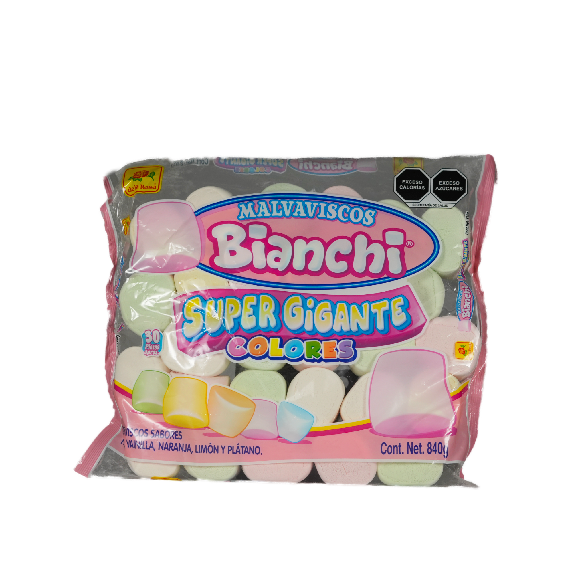 Malvaviscos Bianchi Colores Super Gigantes - De La Rosa - Bolsa de 840g