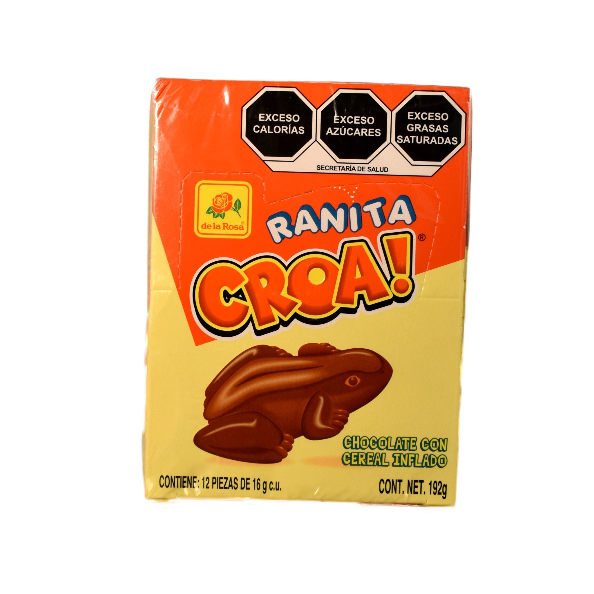 Chocolate Ranita Croa con Cereal Inflado - De La Rosa - Caja de 12 piezas de 16g c/u