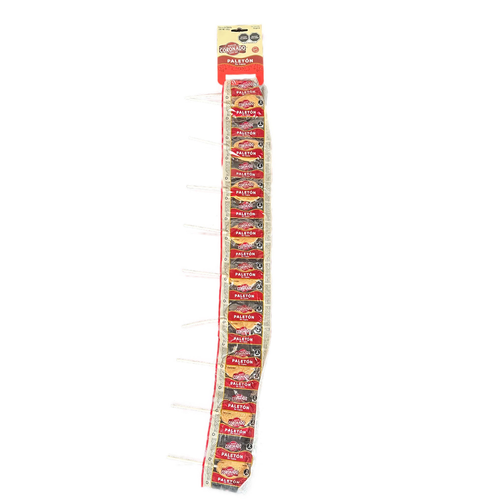 Paletón Coronado de Cajeta tira 10 piezas de 10 g – paleta con cajeta tradicional