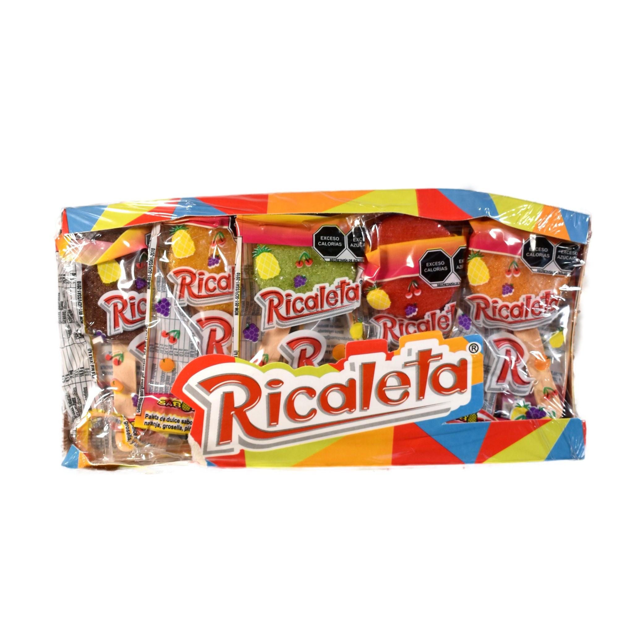 Paleta Ricaleta Sabores Surtidos 25 Piezas – Caramelo Macizo con Chile Piquín y Sabor Tradicional Mexicano