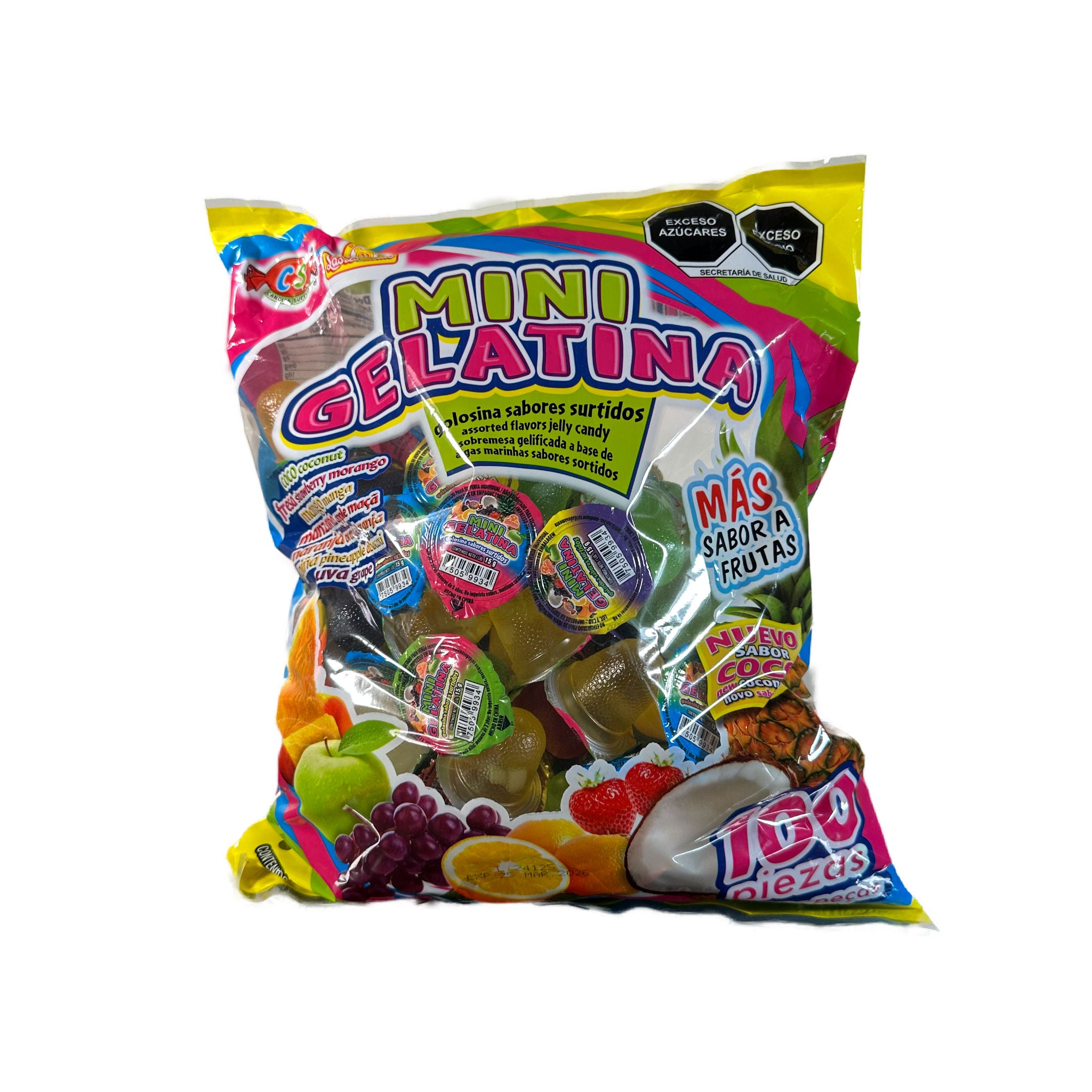 Mini Gelatinas - Las Delicias - Bolsa de 100 piezas - 1,52kg