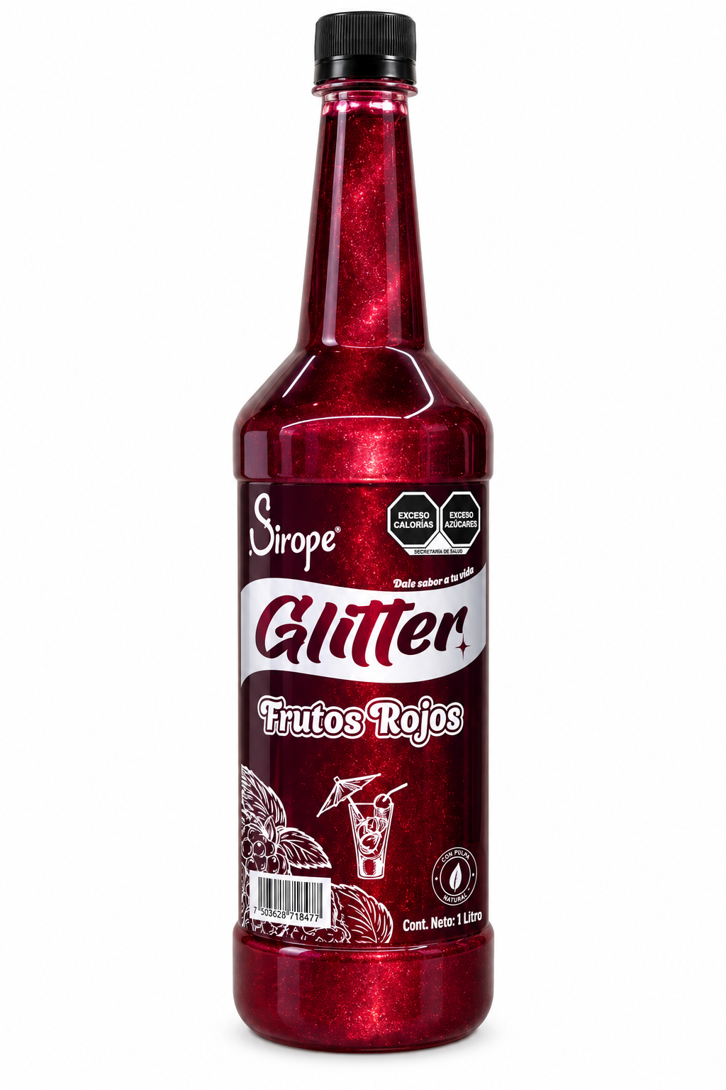 Sirope Glitter 1L – Jarabe con Brillo para Coctelería y Bebidas Creativas