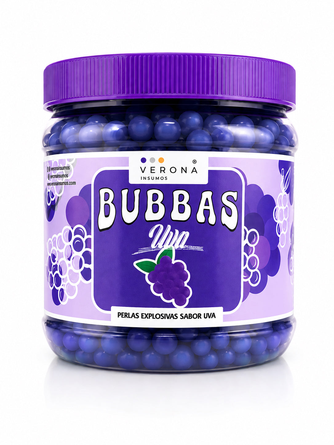 Bubbas Perlas Explosivas - Verona Insumos - Variedad de Sabores - Bote de 1 kg