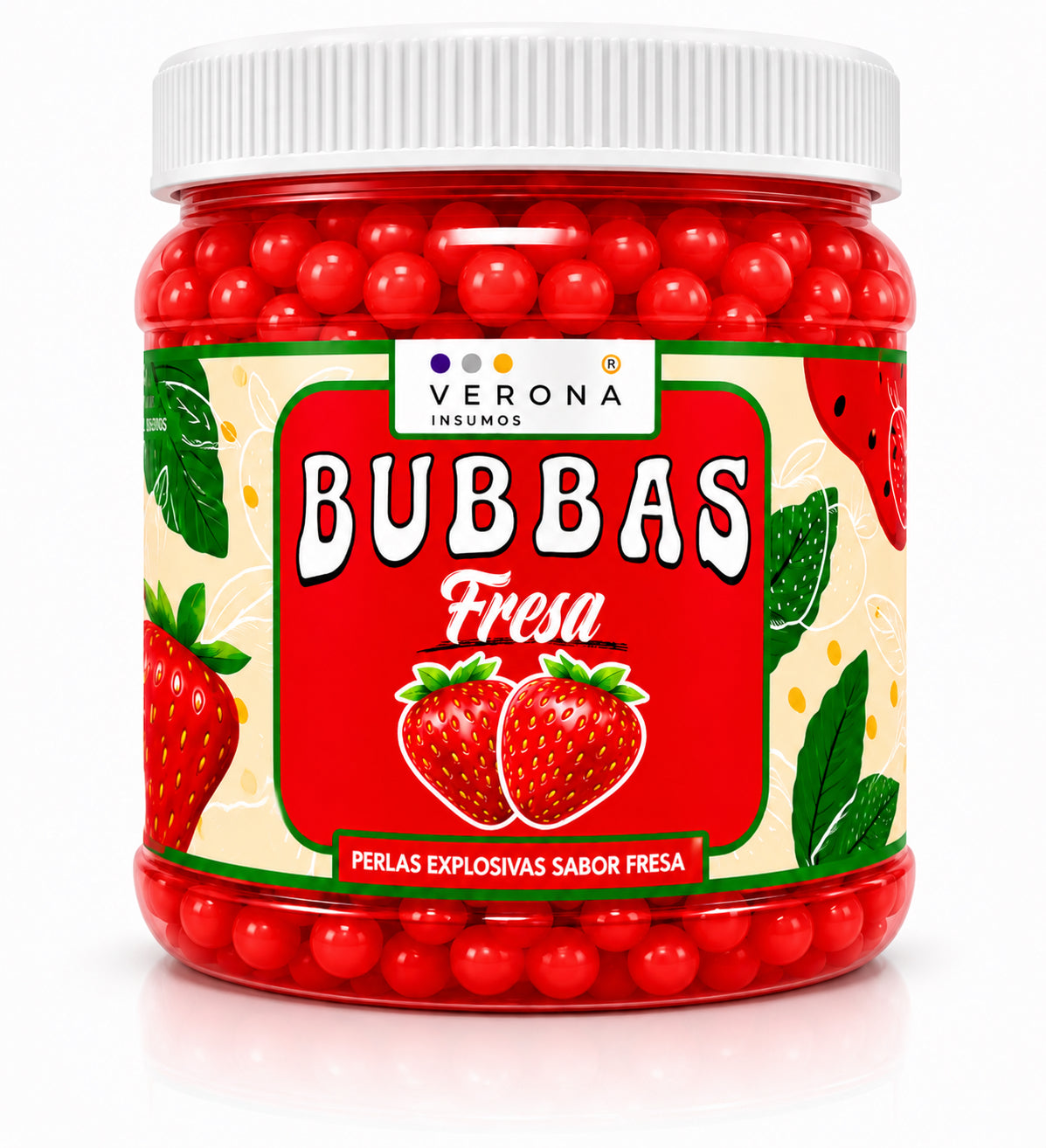 Bubbas Perlas Explosivas - Verona Insumos - Variedad de Sabores - Bote de 1 kg