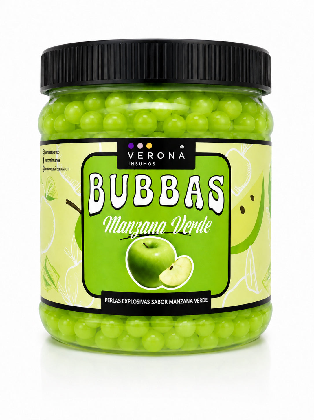 Bubbas Perlas Explosivas - Verona Insumos - Variedad de Sabores - Bote de 1 kg