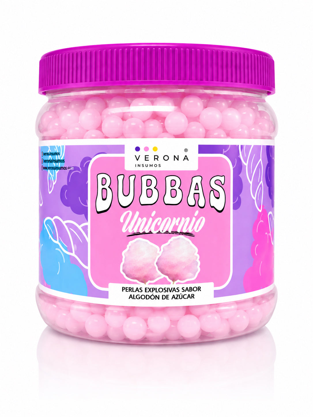 Bubbas Perlas Explosivas - Verona Insumos - Variedad de Sabores - Bote de 1 kg