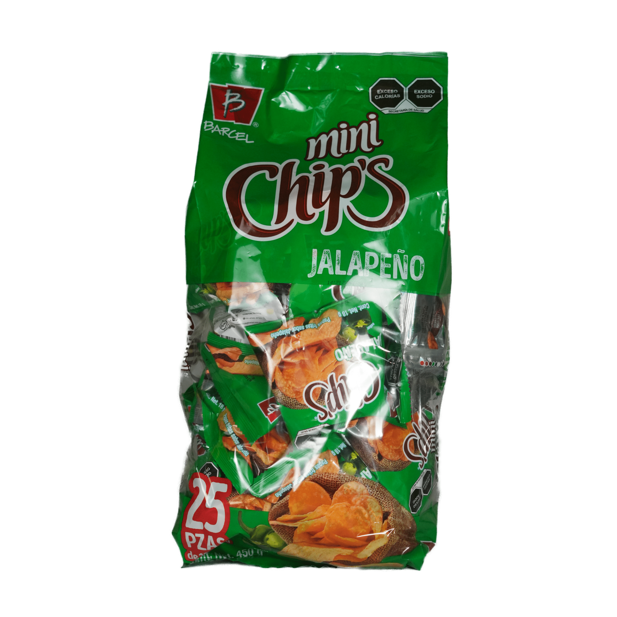 Chips Mini Chips Jalapeño/Fuego Bolsa de 25 piezas de 18 g