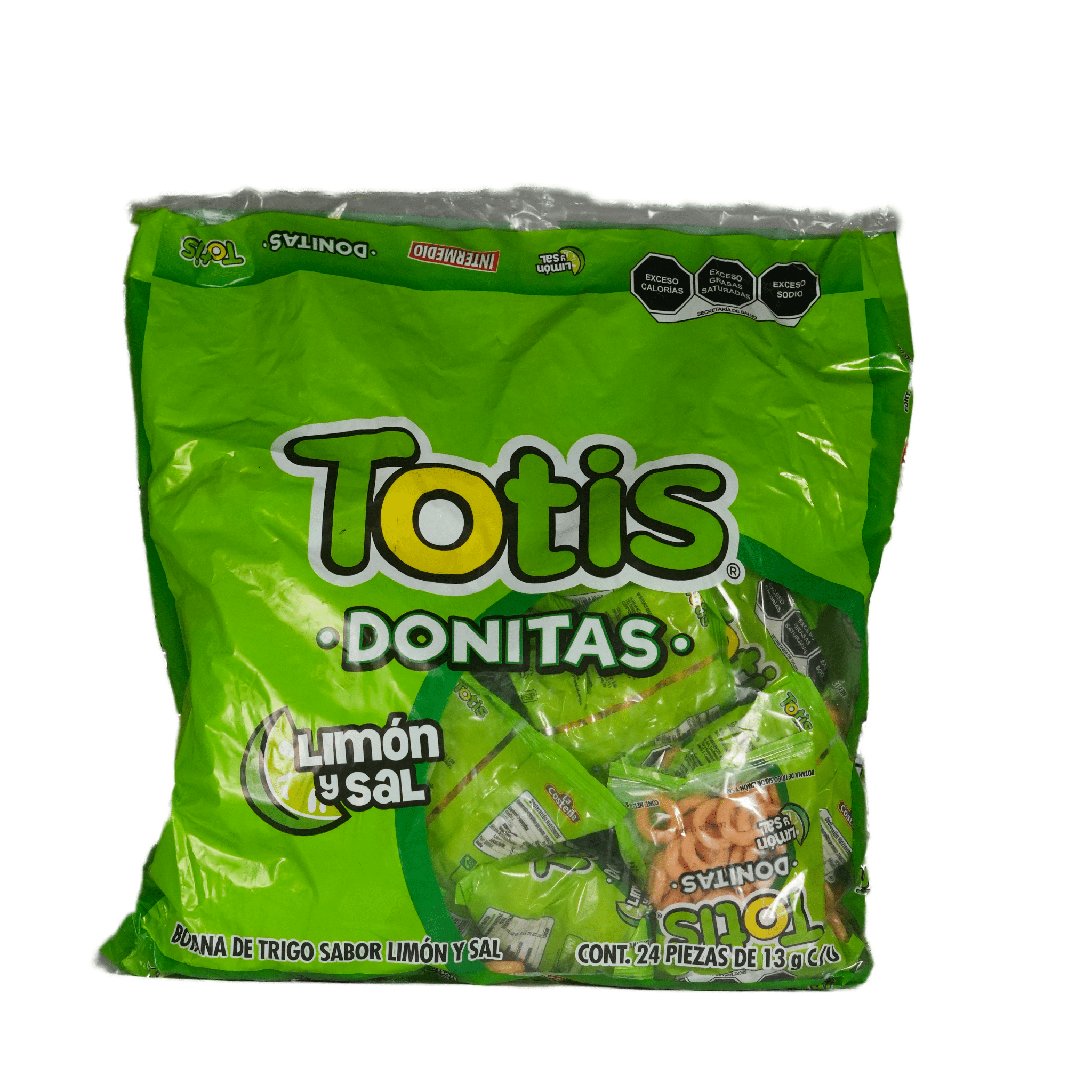 Totis Donitas - Limón y Sal - Bolsa de 24 piezas de 13g c/u