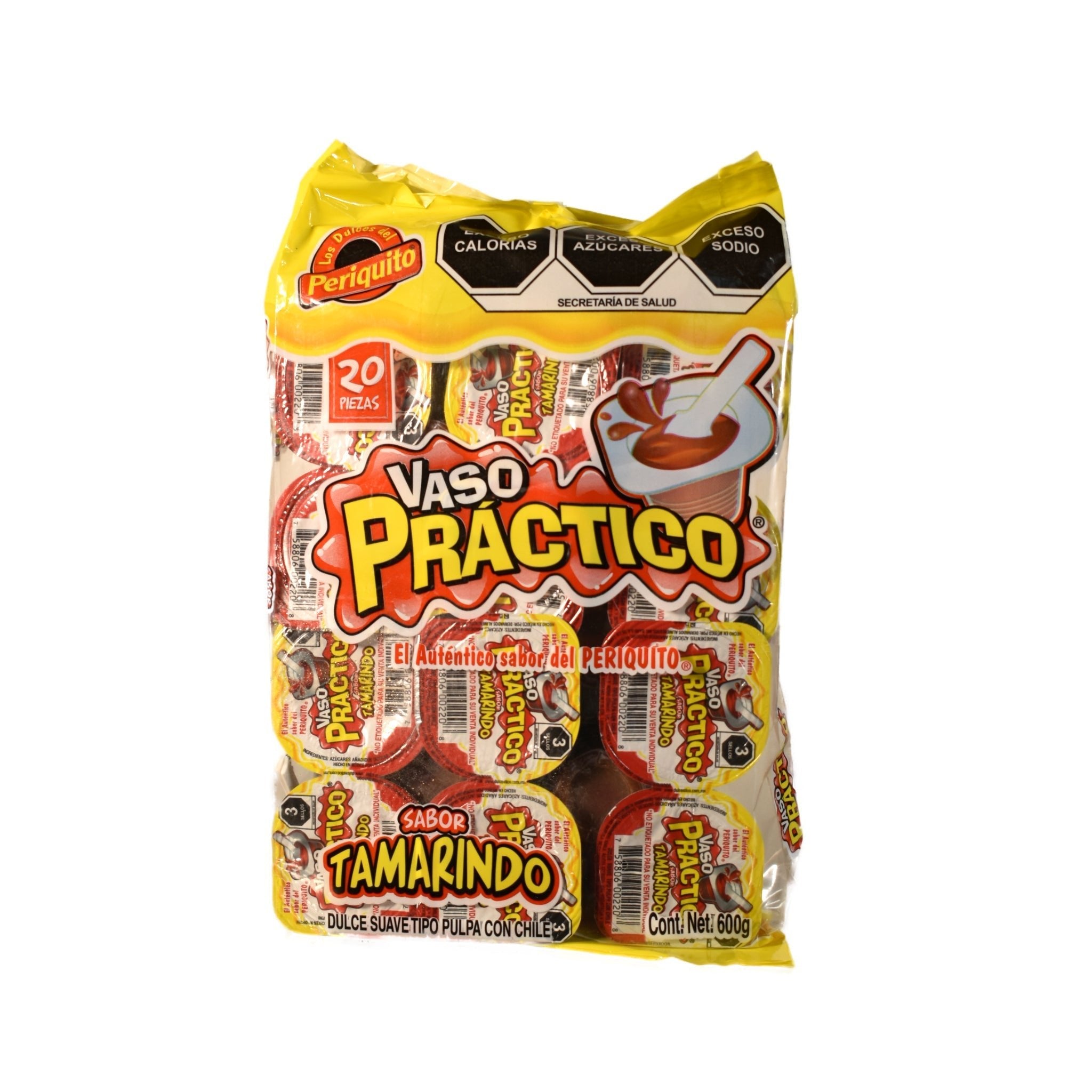 Vaso Práctico Sabor Tamarindo - Bolsa de 20 piezas - 600g